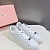 Женские белые кроссовки MIU MIU