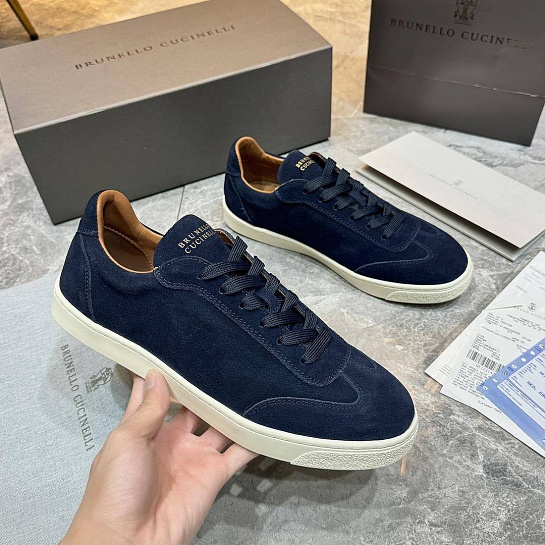 Мужские замшевые кроссовки Brunello Cucinelli