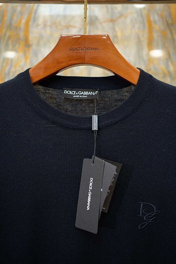 Мужской тёмно-синий джемпер Dolce & Gabbana premium   