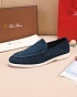 Мужские замшевые лоферы Loro Piana Summer Walk - Blue