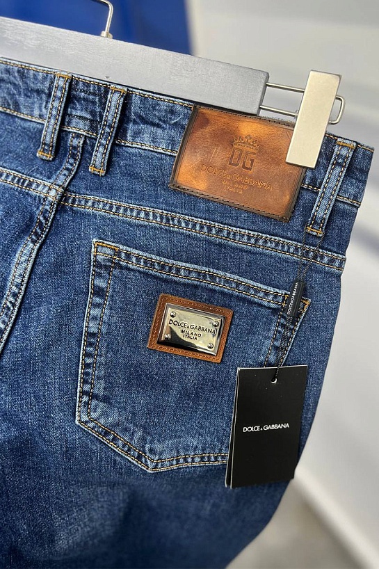 Мужские джинсы синего цвета Dolce & Gabbana straight