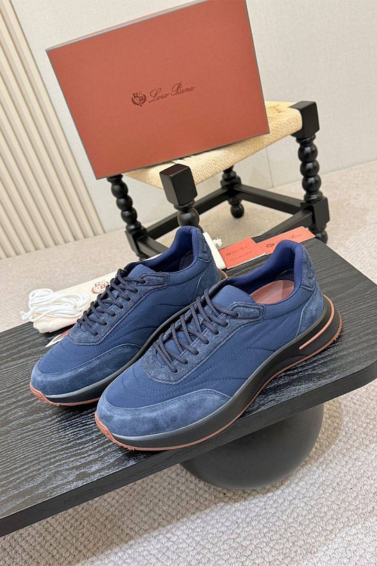 Мужские кроссовки Loro Piana Week End Walk - Navy