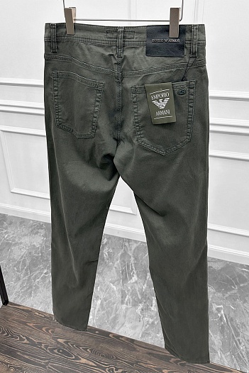 Мужские джинсы цвета хаки Emporio Armani   