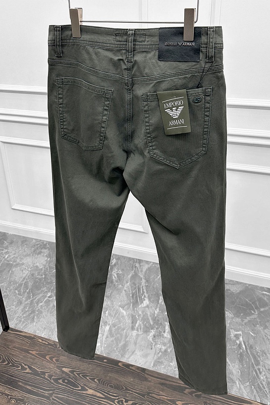 Мужские джинсы цвета хаки Emporio Armani