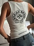 Женская белая майка Chrome Hearts premium