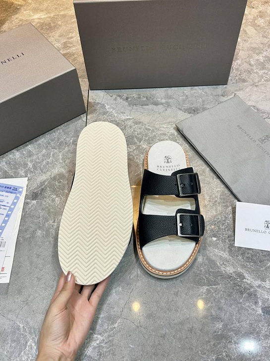 Кожаные шлёпанцы Brunello Cucinelli Urban