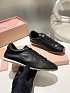 Женские кожаные кроссовки MIU MIU Premium - Black