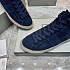 Замшевые кроссовки с мехом Tom Ford high-top - Navy