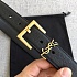 Кожаный ремень Yves Saint Laurent Cassandre (ширина 2 / 3 см)