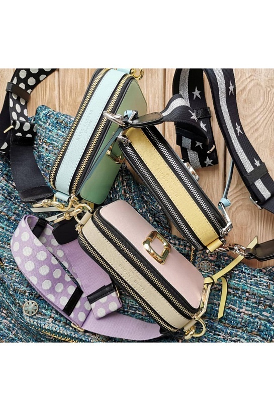 Кожаная сумка Marc Jacobs 25x16 см - Pink / Blue