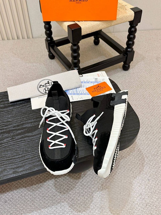 Текстильные кроссовки Hermes lift slip-on