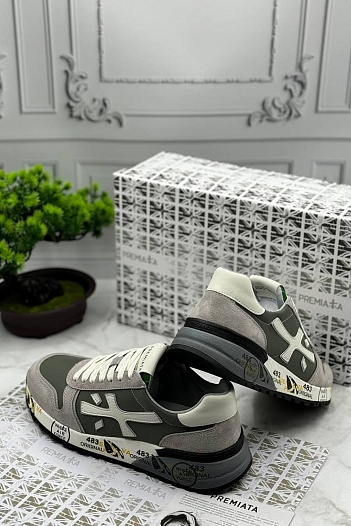 Мужские кроссовки Premiata Mick - Grey / Green   