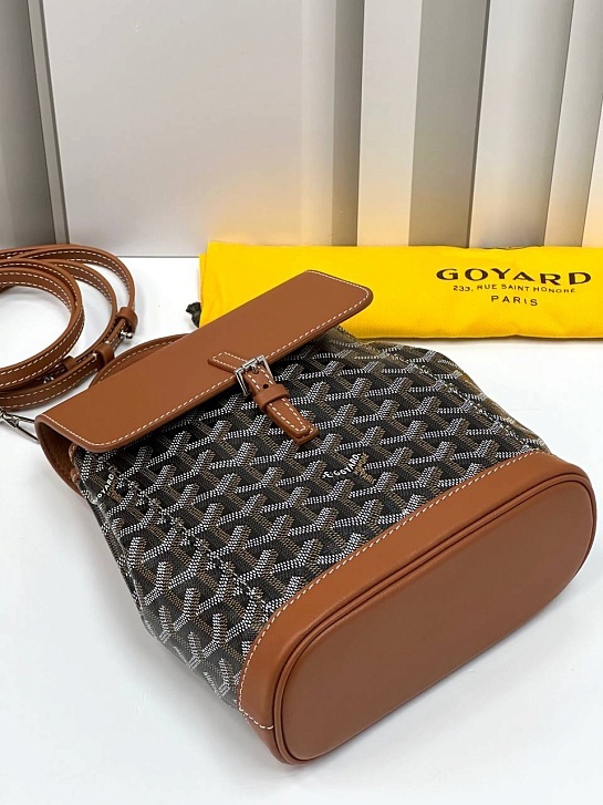 Женский рюкзак Goyard Alpin Mini Premium 23x19x9.5 см - Brown