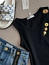 Чёрная женская майка Schiaparelli premium