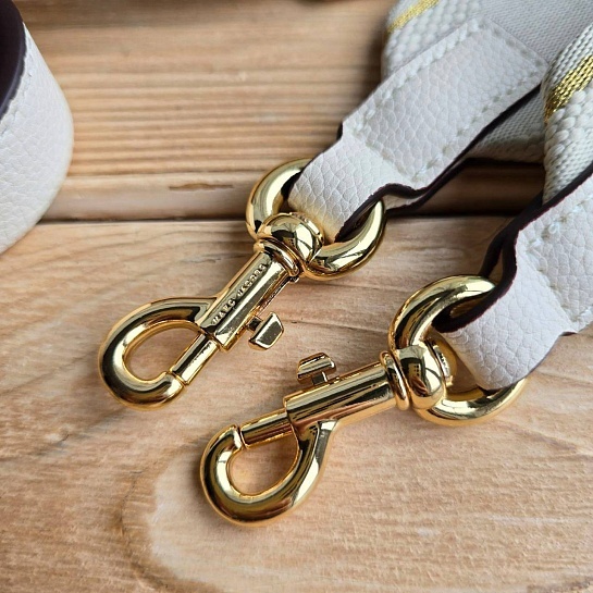 Женская кожаная сумка Marc Jacobs Drifter 25x17 см - White