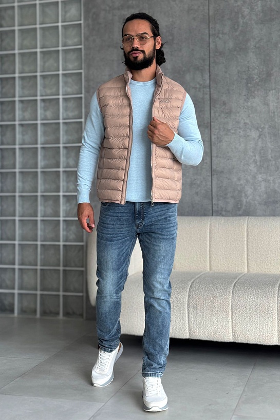 Бежевый двусторонний жилет Loro Piana