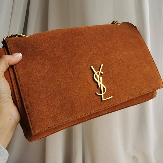 Женская замшевая сумка Yves Saint Laurent 32x19 см