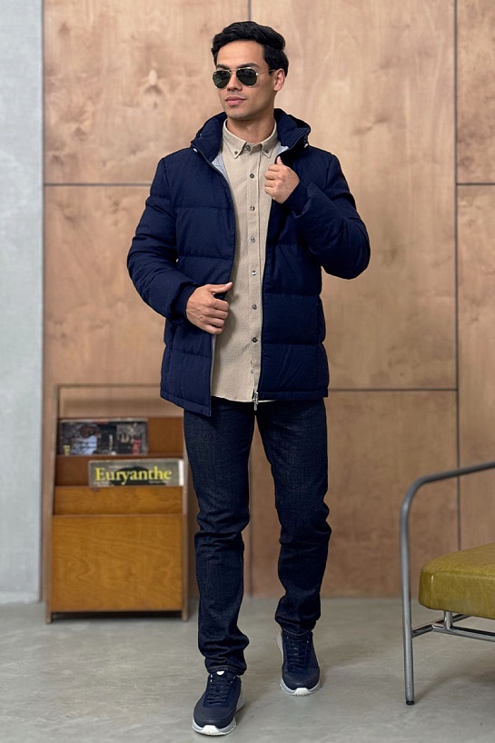 Мужской пуховик Brunello Cucinelli Premium - Navy