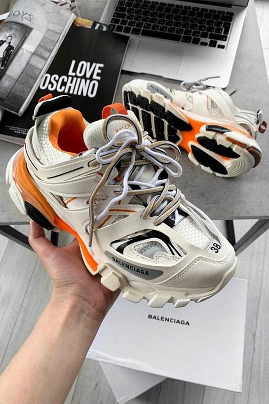 Кроссовки Balenciaga Track - White / Orange