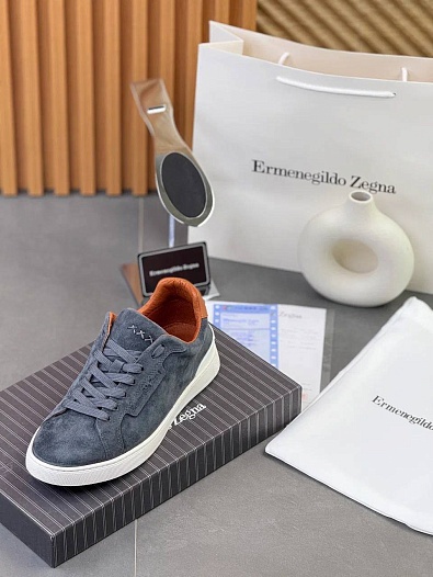 Мужские замшевые кроссовки Ermenegildo Zegna   