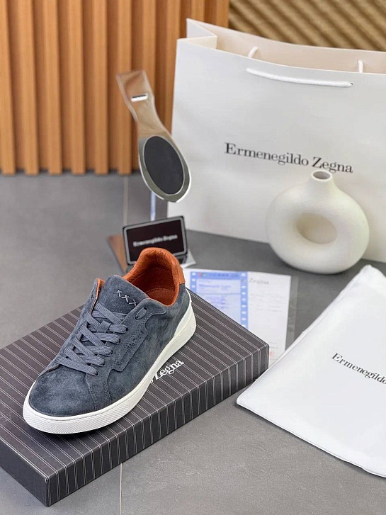 Мужские замшевые кроссовки Ermenegildo Zegna