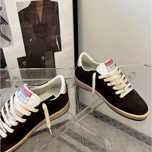 Женские кожаные кроссовки Golden Goose Ball Star premium   