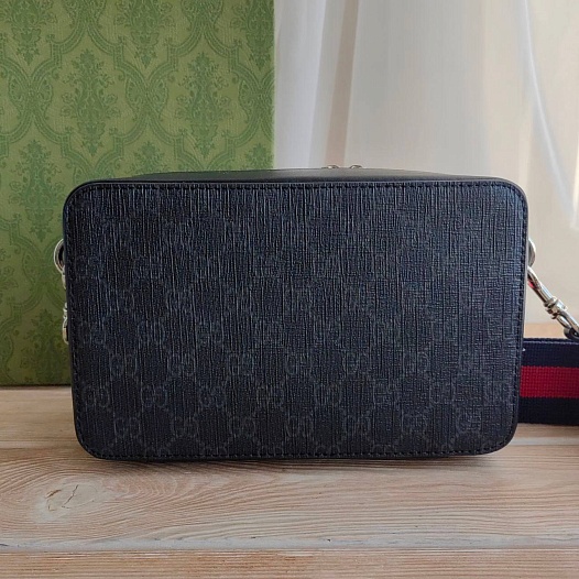 Мужская сумка Gucci на плечо с узором GG Supreme 22x14 см   
