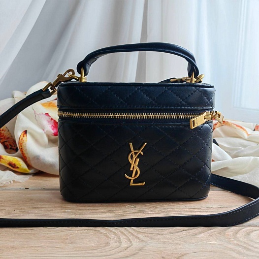 Кожаная косметичка Yves Saint Laurent Gaby Vanity 15x13 см   
