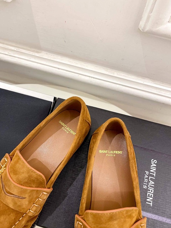 Женские замшевые лоферы Yves Saint Laurent premium