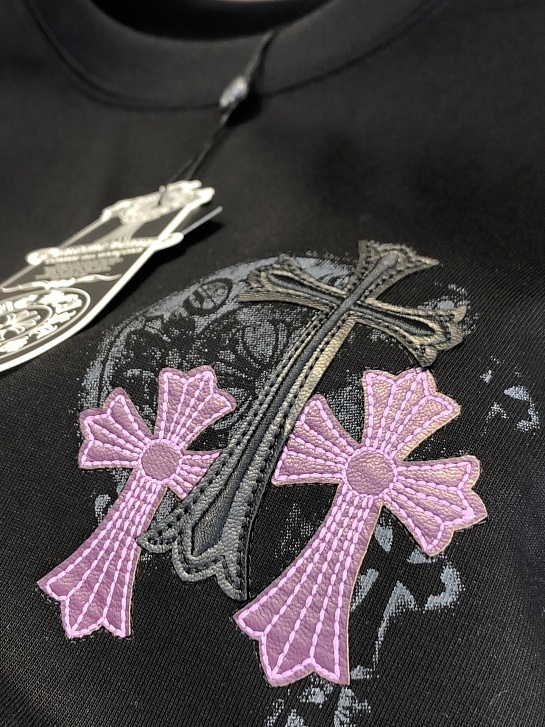 Чёрная оверсайз футболка Chrome Hearts Premium