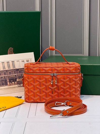 Кожаная сумка Goyard Muse Mini Vanity ​premium 16,5x10,5x8 см   