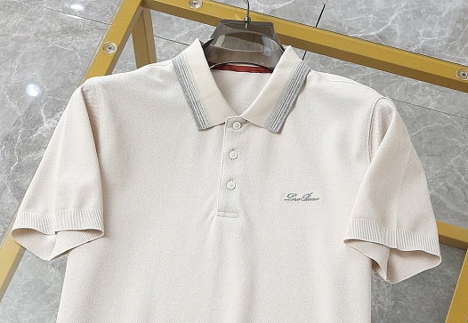 Мужское бежевое поло Loro Piana premium   
