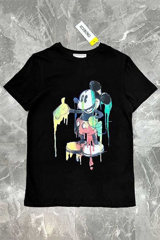 Чёрная футболка Iceberg Mickey Mouse