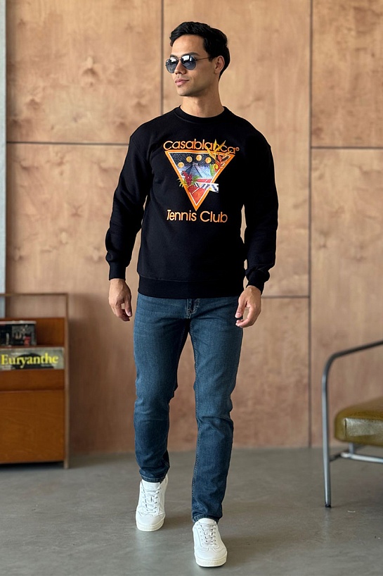 Чёрный свитшот Casablanca tennis club