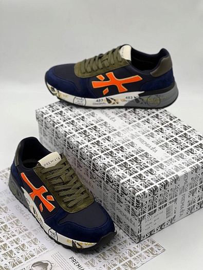 Комбинированные кроссовки Premiata Mick - Navy / Green   