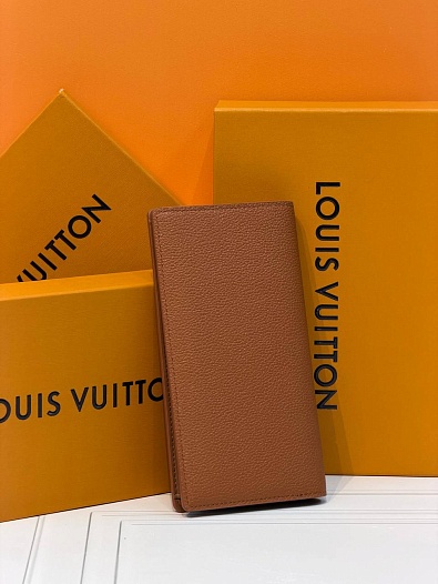 Кожаный бумажник Louis Vuitton Brazza premium 10x19x2 см   