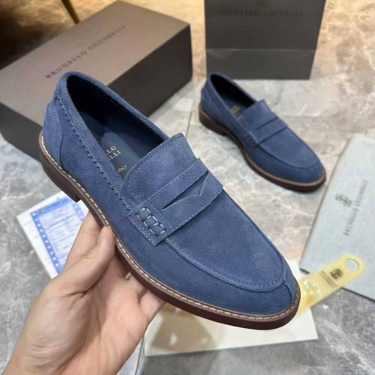 Мужские замшевые лоферы Brunello Cucinelli Premium