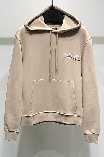 Оверсайз худи Balenciaga бежевого цвета   