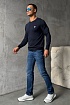 Синий мужской джемпер Prada logo-embroidered