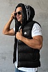 Мужской чёрный жилет Moncler Cardamine logo-patch