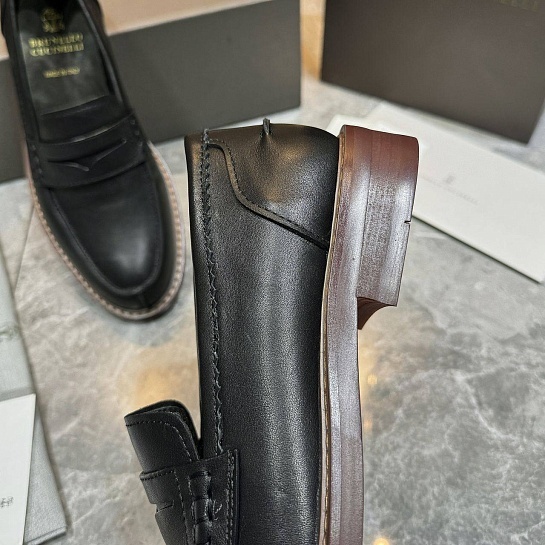 Мужские кожаные лоферы Brunello Cucinelli Premium