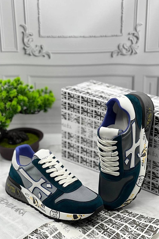 Комбинированные кроссовки Premiata Mick - Blue