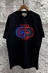 Чёрная оверсайз футболка Gucci GG logo-print