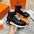 Кроссовки с мехом Hermes Bouncing high-top - Black / White