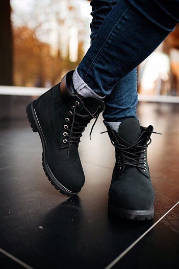 Мужские ботинки Timberland Black Termo   