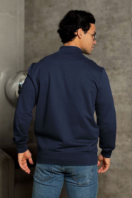 Кофта тёмно-синего цвета Stone Island Zip-Up Compass-patch