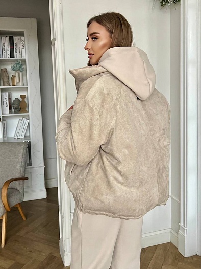 Женский костюм тройка на флисе Loewe Premium - Beige   