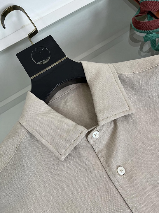 Мужская бежевая рубашка Loro Piana premium