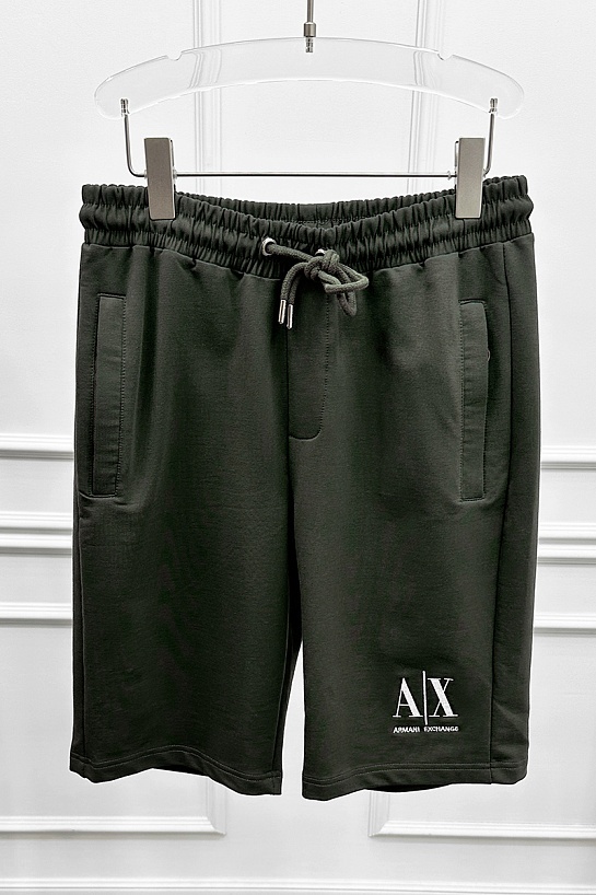 Мужские тёмно-зелёные шорты Armani Exchange