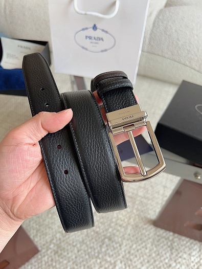 Кожаный ремень Prada premium   